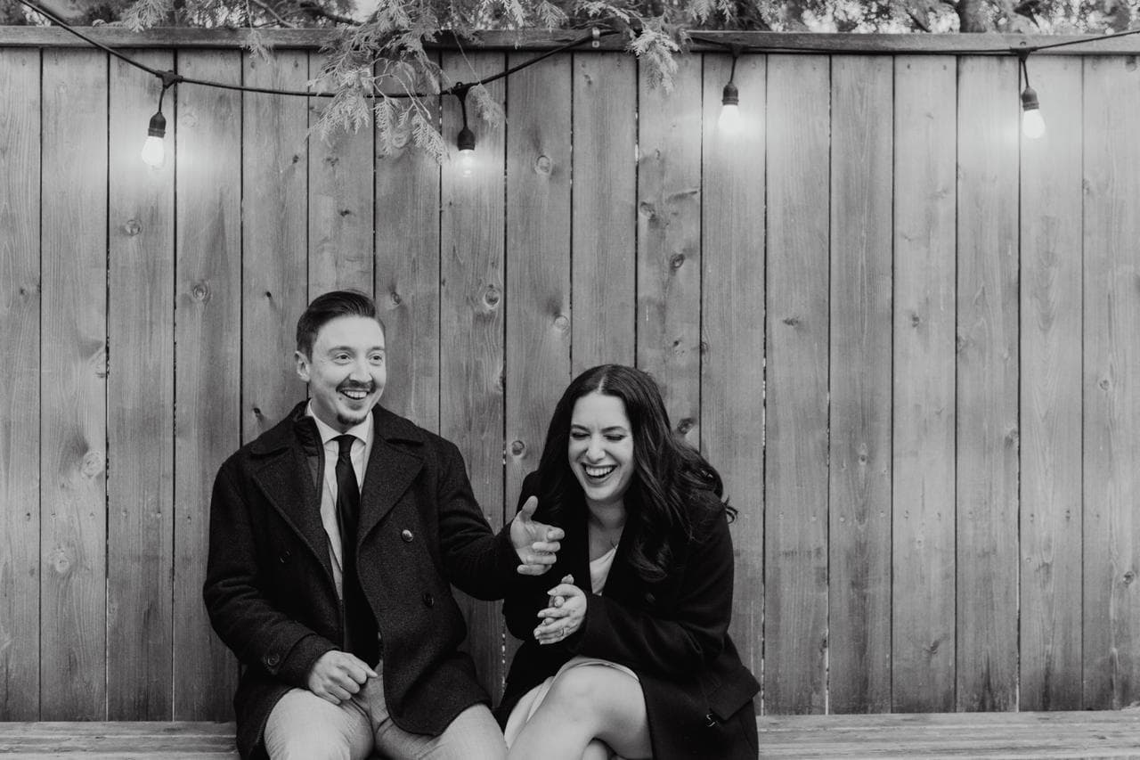 Couple laughing