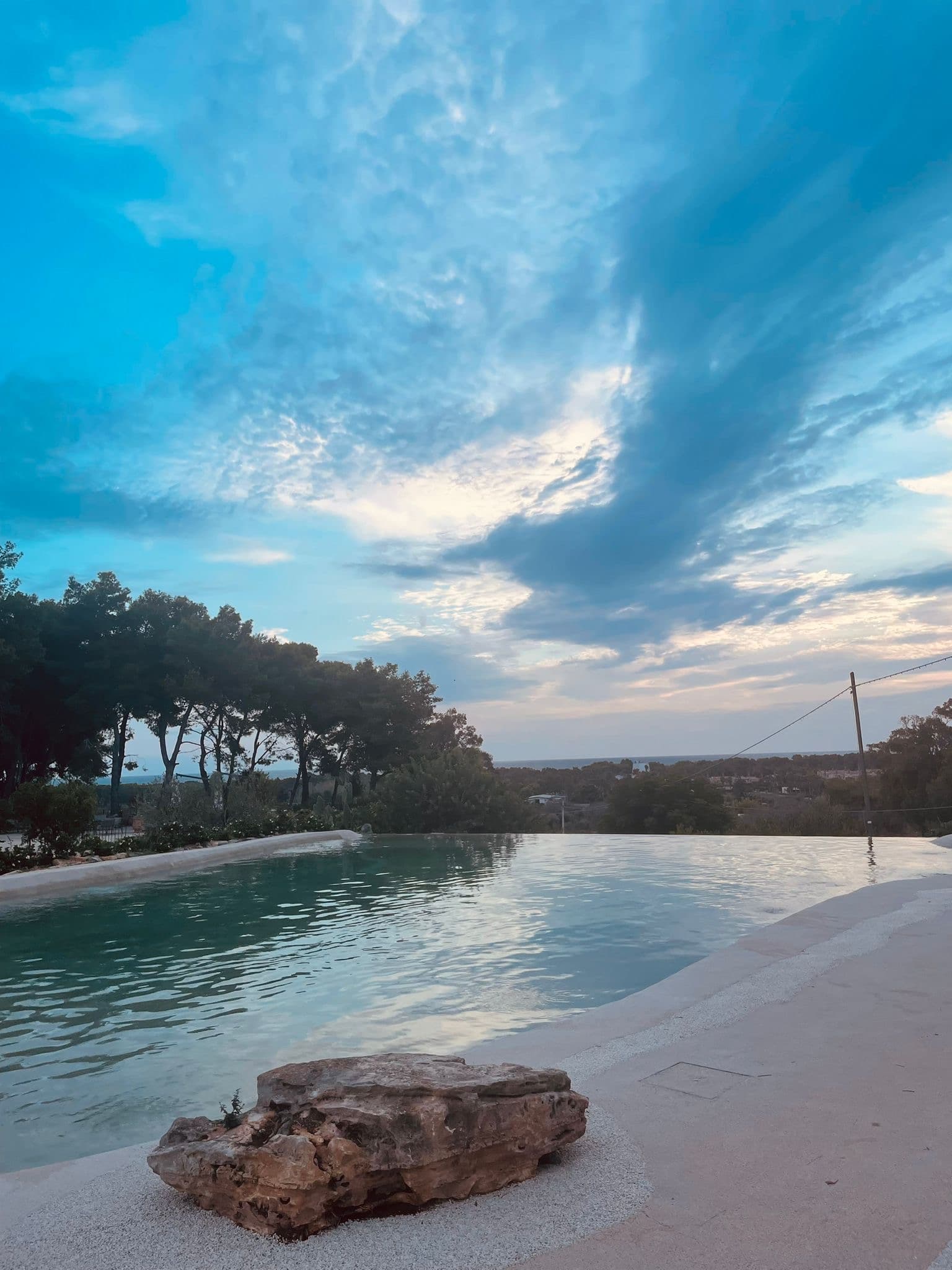 Pool at sunset